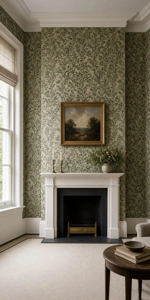 Wallpapered Drawing Room